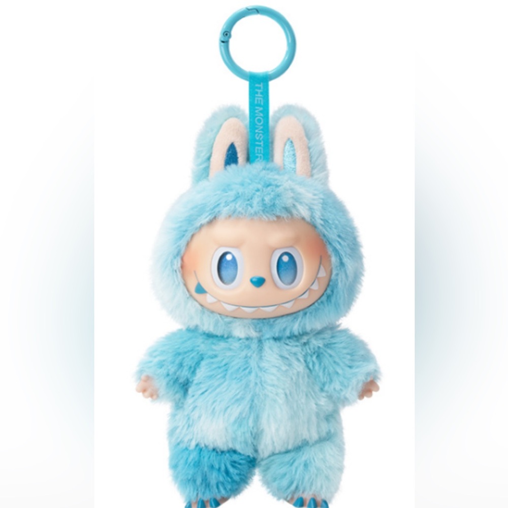 Blue Monster Plush Keychain